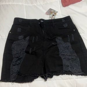 Black Denim shorts